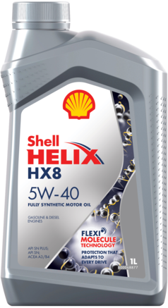 Shell Helix HX8 Synthetic 5W40 SN, 1л