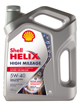 Shell Helix High Mileage 5W-40 SN, 4л