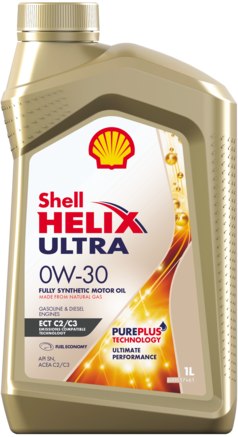 Shell Helix Ultra ECT Pure Plus 0W-30 SN, 1л 