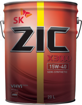 ZIC X3000 CH-4 15W-40, 20л